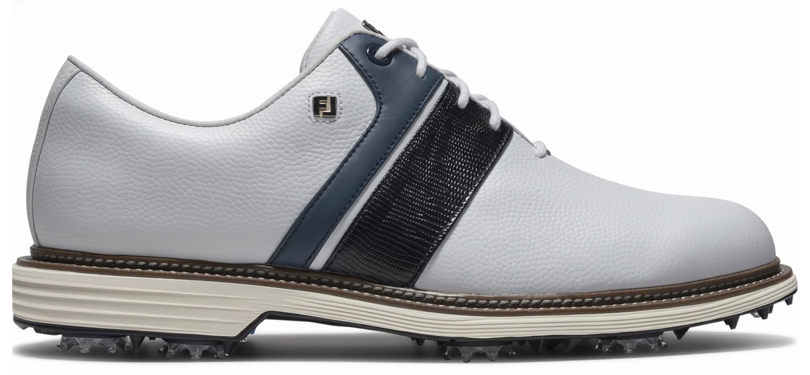 FootJoy Premiere Series Packard herr golfskor, vit/marinblå