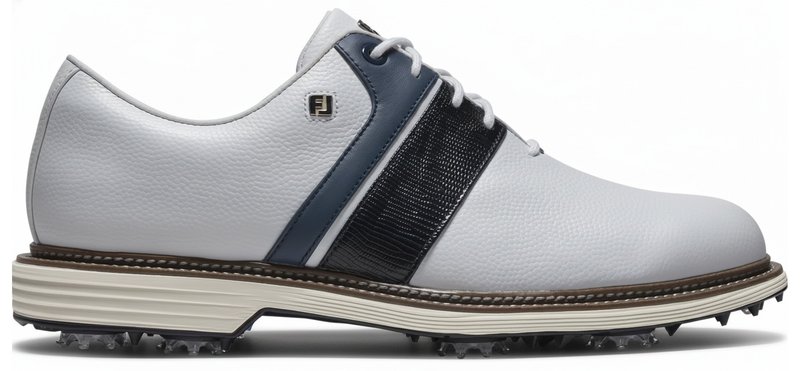 FootJoy Premiere Series Packard herr golfskor, vit/marinblå