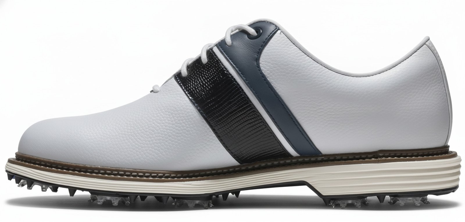 FootJoy Premiere Series Packard herr golfskor, vit/marinblå