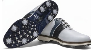 FootJoy Premiere Series Packard herr golfskor, vit/marinblå