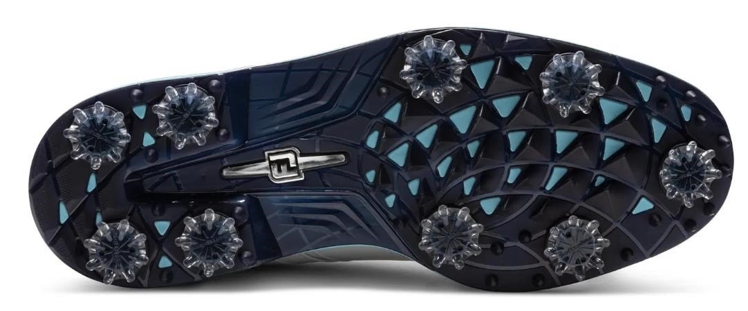 FootJoy Premiere Series Packard herr golfskor, vit/blå