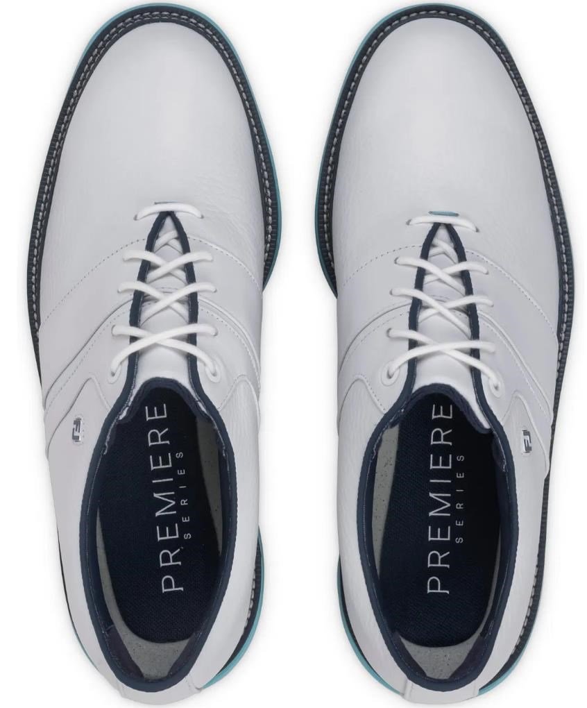 FootJoy Premiere Series Packard herr golfskor, vit/blå