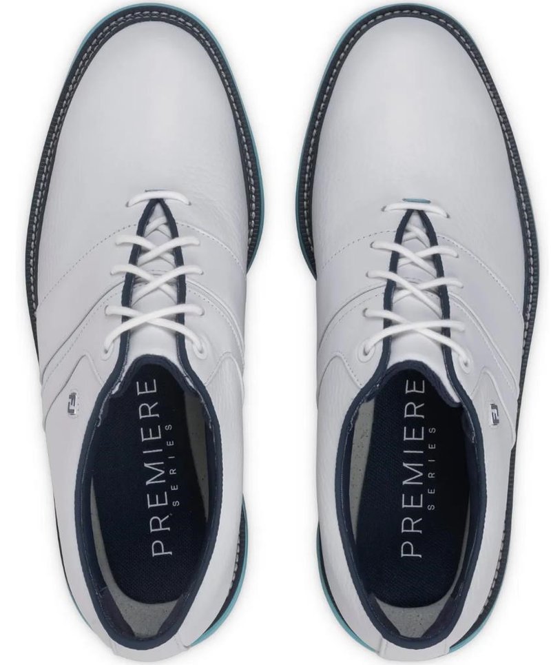 FootJoy Premiere Series Packard herr golfskor, vit/blå