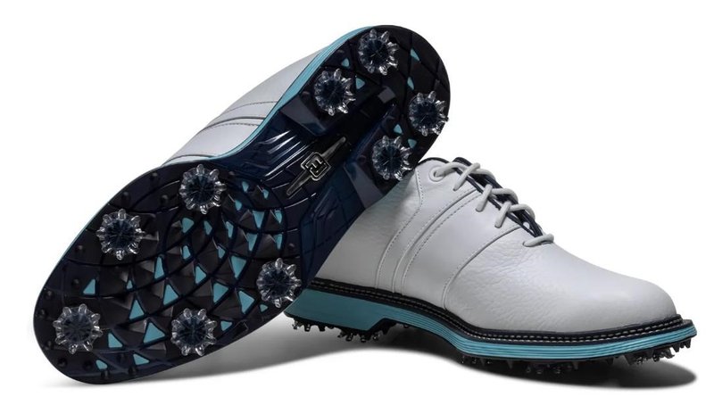 FootJoy Premiere Series Packard herr golfskor, vit/blå