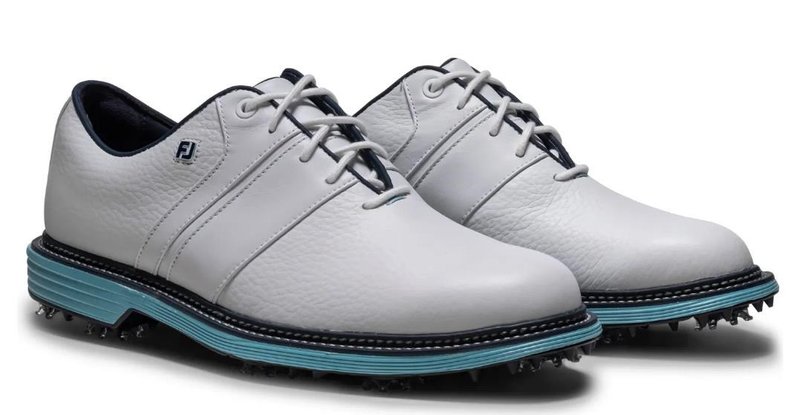 FootJoy Premiere Series Packard herr golfskor, vit/blå