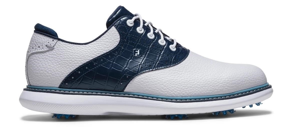 FootJoy Traditions herr golfskor, vit/blå