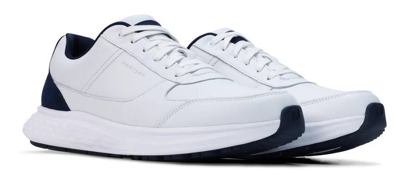 FootJoy Hampton herr golfskor, vit/marinblå