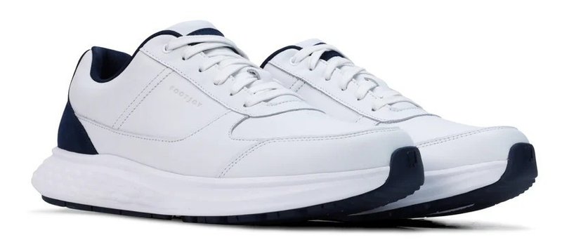FootJoy Hampton herr golfskor, vit/marinblå