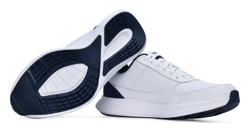 FootJoy Hampton herr golfskor, vit/marinblå