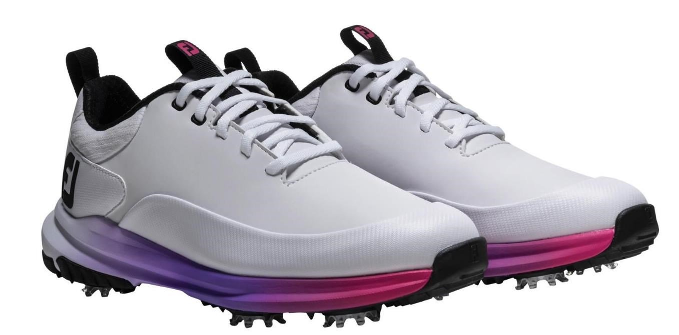 FootJoy Tour Rival dam golfskor, vit/rosa