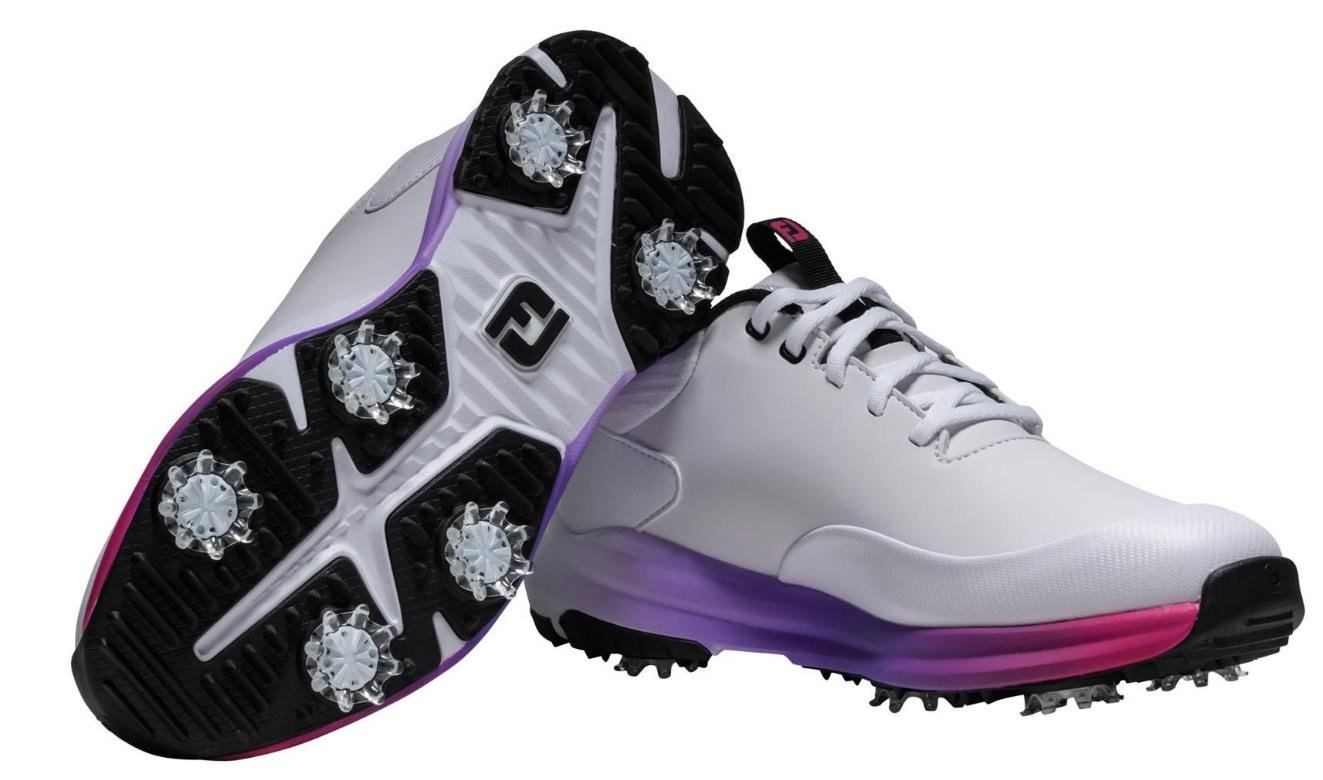 FootJoy Tour Rival dam golfskor, vit/rosa