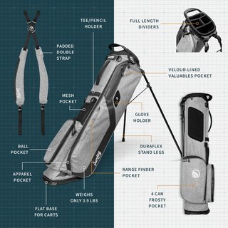 Sunday Golf El Camino pencil bag, heather gray