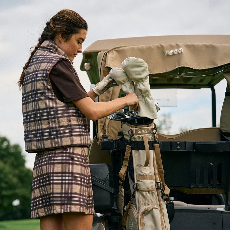 Sunday Golf El Camino pencil bag, toasted almond