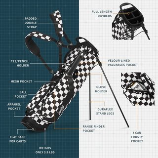 Sunday Golf El Camino pencil bag, black/white checker