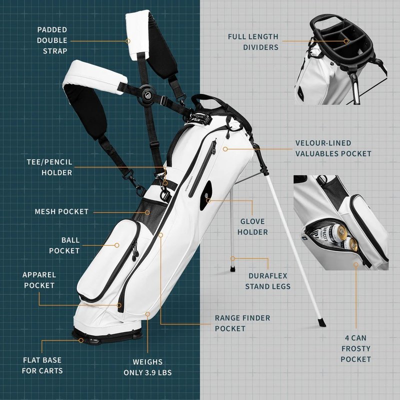 Sunday Golf El Camino S-Class pencil bag, white