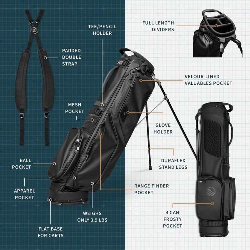 Sunday Golf El Camino S-Class pencil bag, svart