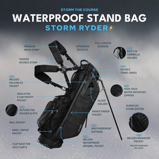 Sunday Golf Storm Ryder stand bag, svart