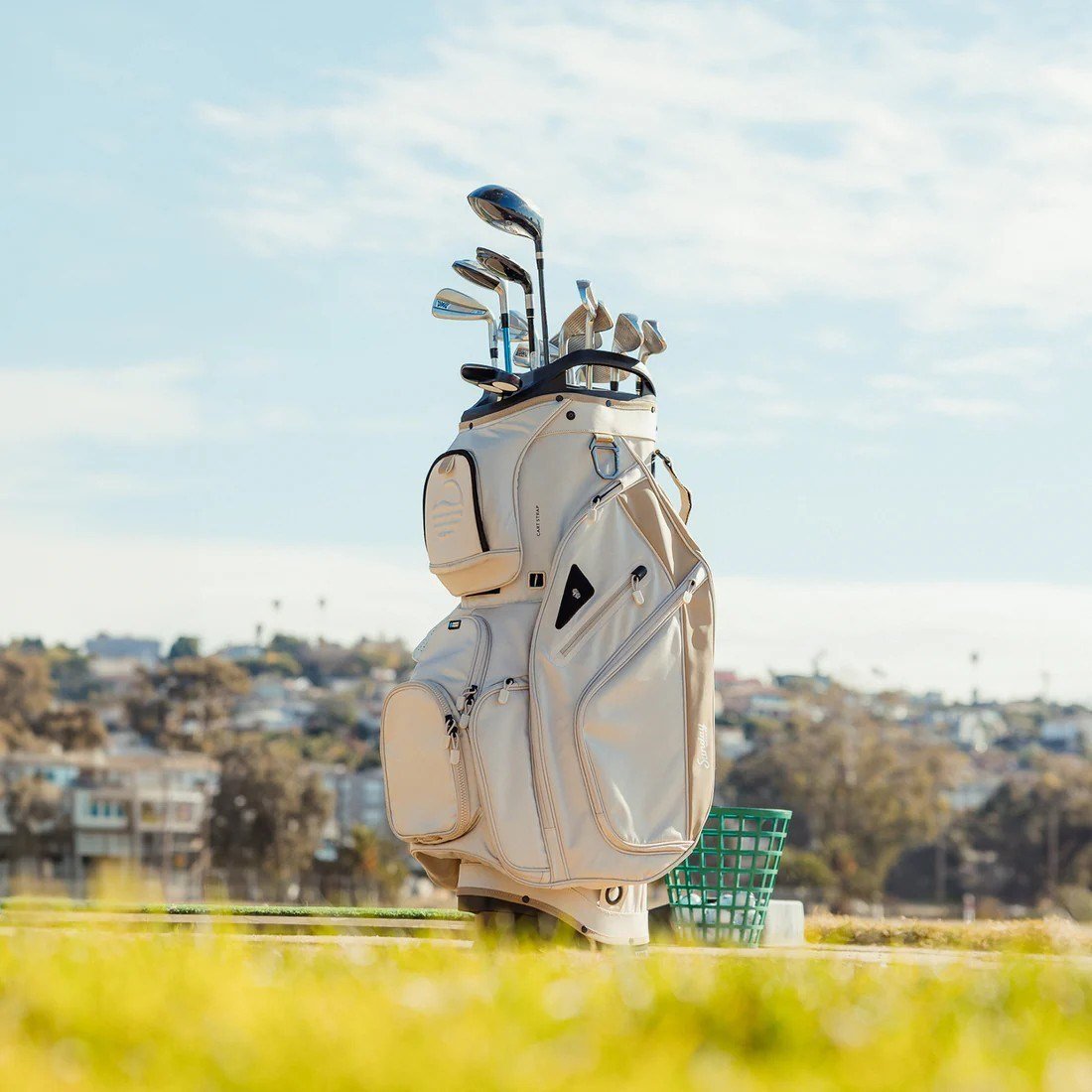 Sunday Golf Big Rig cart bag, toasted almond