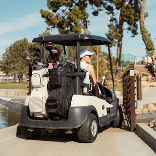 Sunday Golf Big Rig cart bag, toasted almond