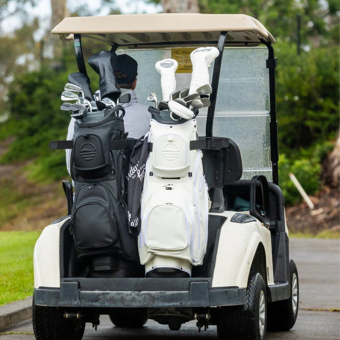 Sunday Golf Big Rig S-Class cart bag, vit