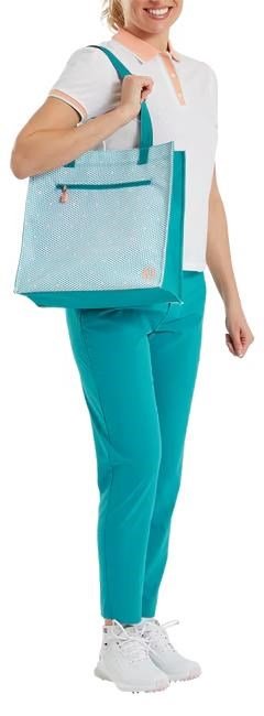 FootJoy Tote bag golfväska, teal/teal print/peach
