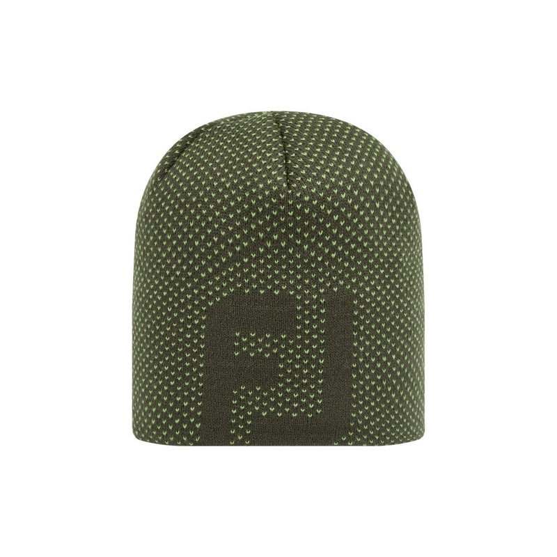 FootJoy FJ Dot Jacquard Beanie vintermössa, olive/acid green