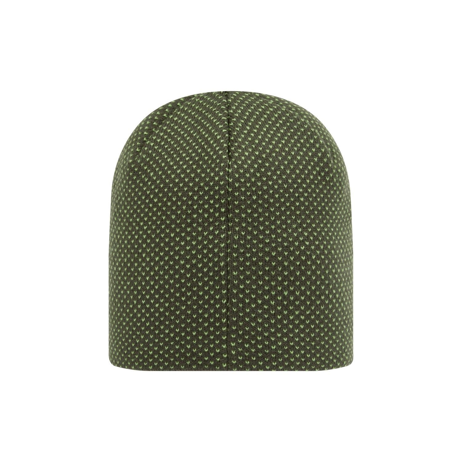 FootJoy FJ Dot Jacquard Beanie vintermössa, olive/acid green