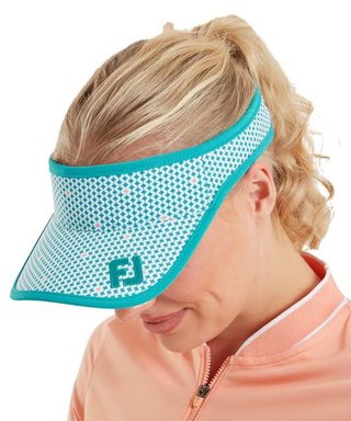 FootJoy ladies visor, teal print/teal