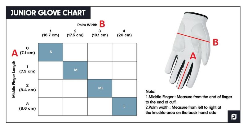 FootJoy FJ Junior golfhandske för barn, vit