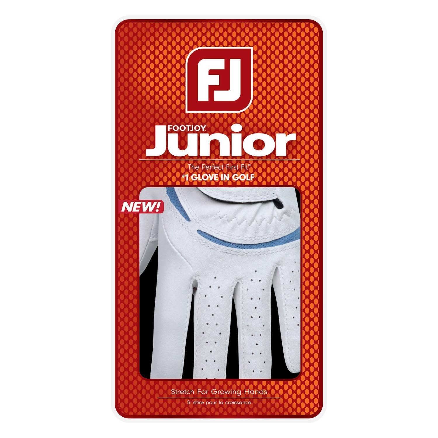 FootJoy FJ Junior golfhandske för barn, vit/kobolt