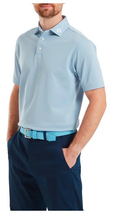 FootJoy Stretch Pique Solid herr polo, chambray