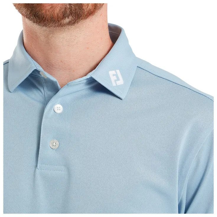 FootJoy Stretch Pique Solid herr polo, chambray