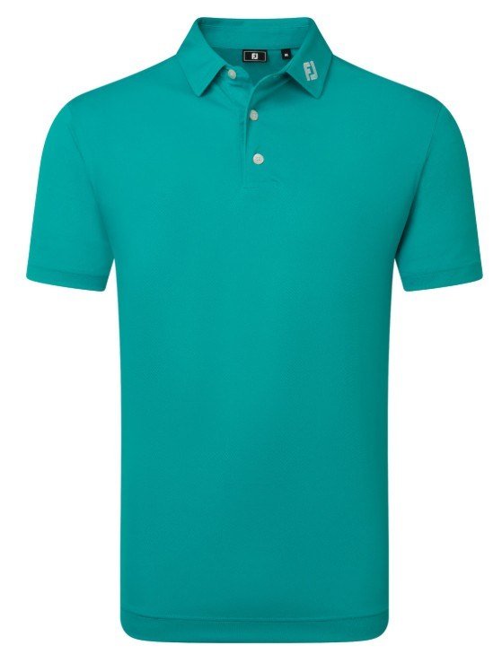 FootJoy Stretch Pique Solid herr polo, tile blue