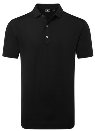 FootJoy Lisle Solid herr polo, svart
