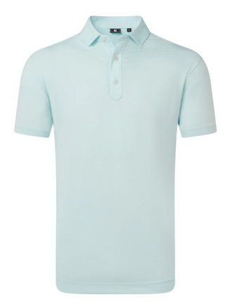 FootJoy Lisle Solid herr polo, ice blue