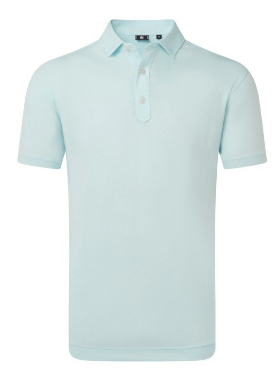 FootJoy Lisle Solid herr polo, ice blue