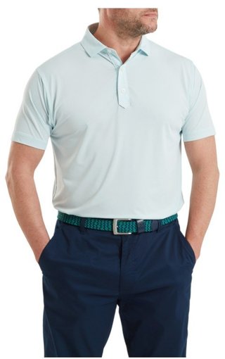 FootJoy Lisle Solid herr polo, ice blue