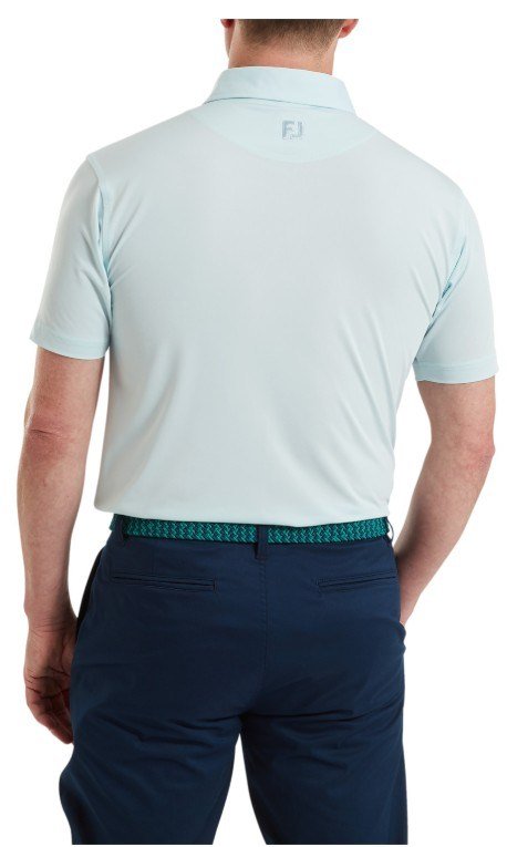 FootJoy Lisle Solid herr polo, ice blue