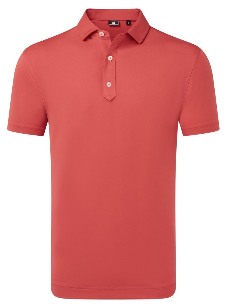 FootJoy Lisle Solid herr polo, nantucket red