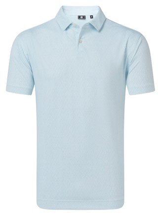 FootJoy Modernist Geo Pique herr polo, white/ice blue