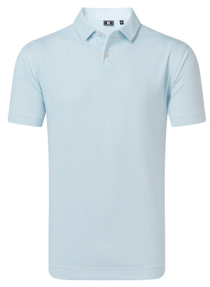FootJoy Modernist Geo Pique herr polo, white/ice blue