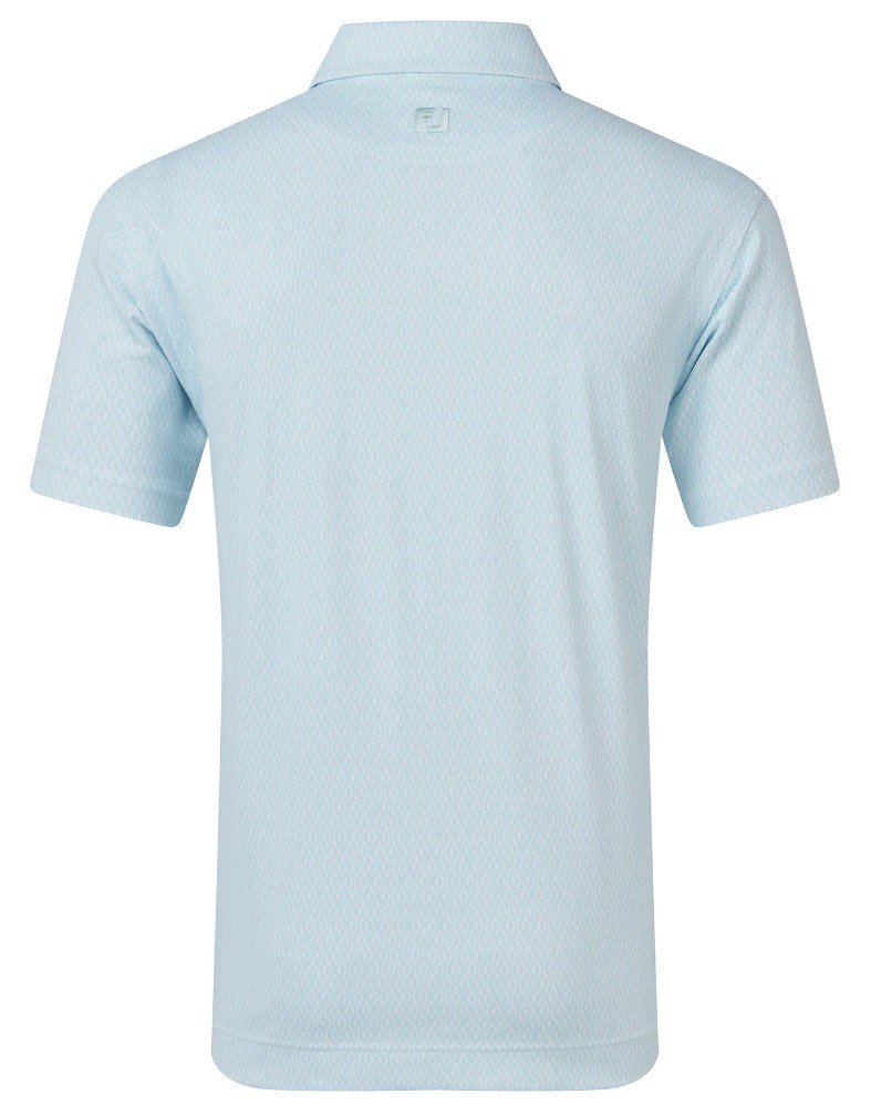 FootJoy Modernist Geo Pique herr polo, white/ice blue