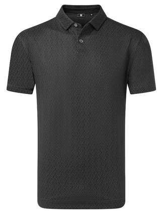 FootJoy Modernist Geo Pique herr polo, charcoal/black