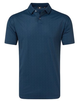 FootJoy Modernist Geo Pique herr polo, navy tonal