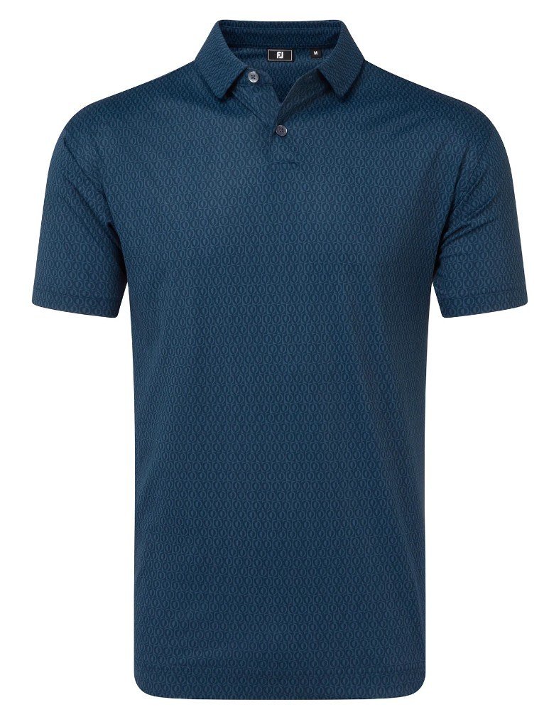 FootJoy Modernist Geo Pique herr polo, navy tonal