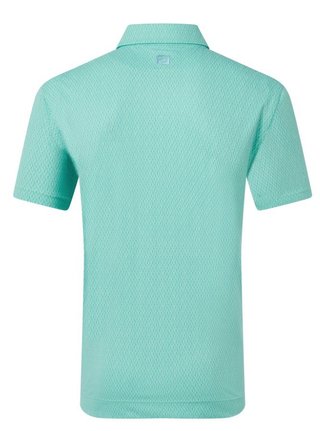 FootJoy Modernist Geo Pique herr polo, blue reef/sea glass