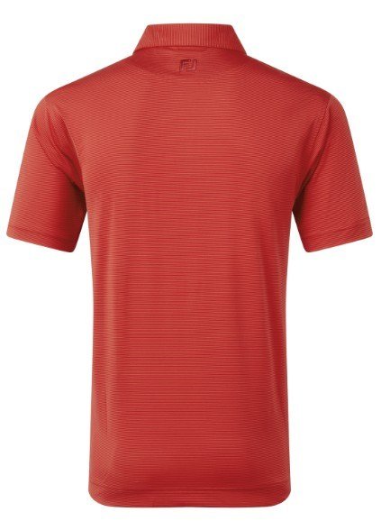 FootJoy Micro Feeder Stripe Lisle herr polo, red tonal