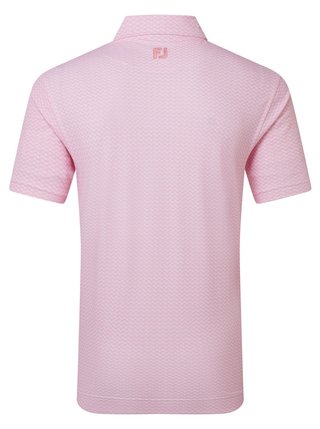 FootJoy Scallop Geo Pique herr polo, pink pop