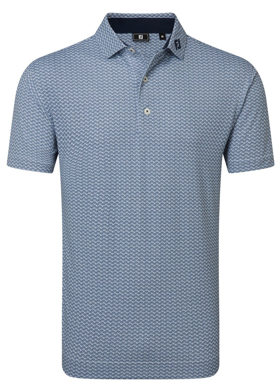 FootJoy Scallop Geo Pique herr polo, navy