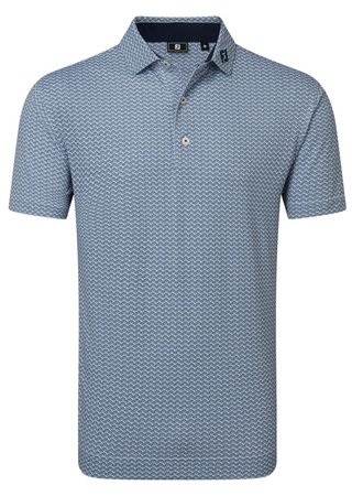 FootJoy Scallop Geo Pique herr polo, navy